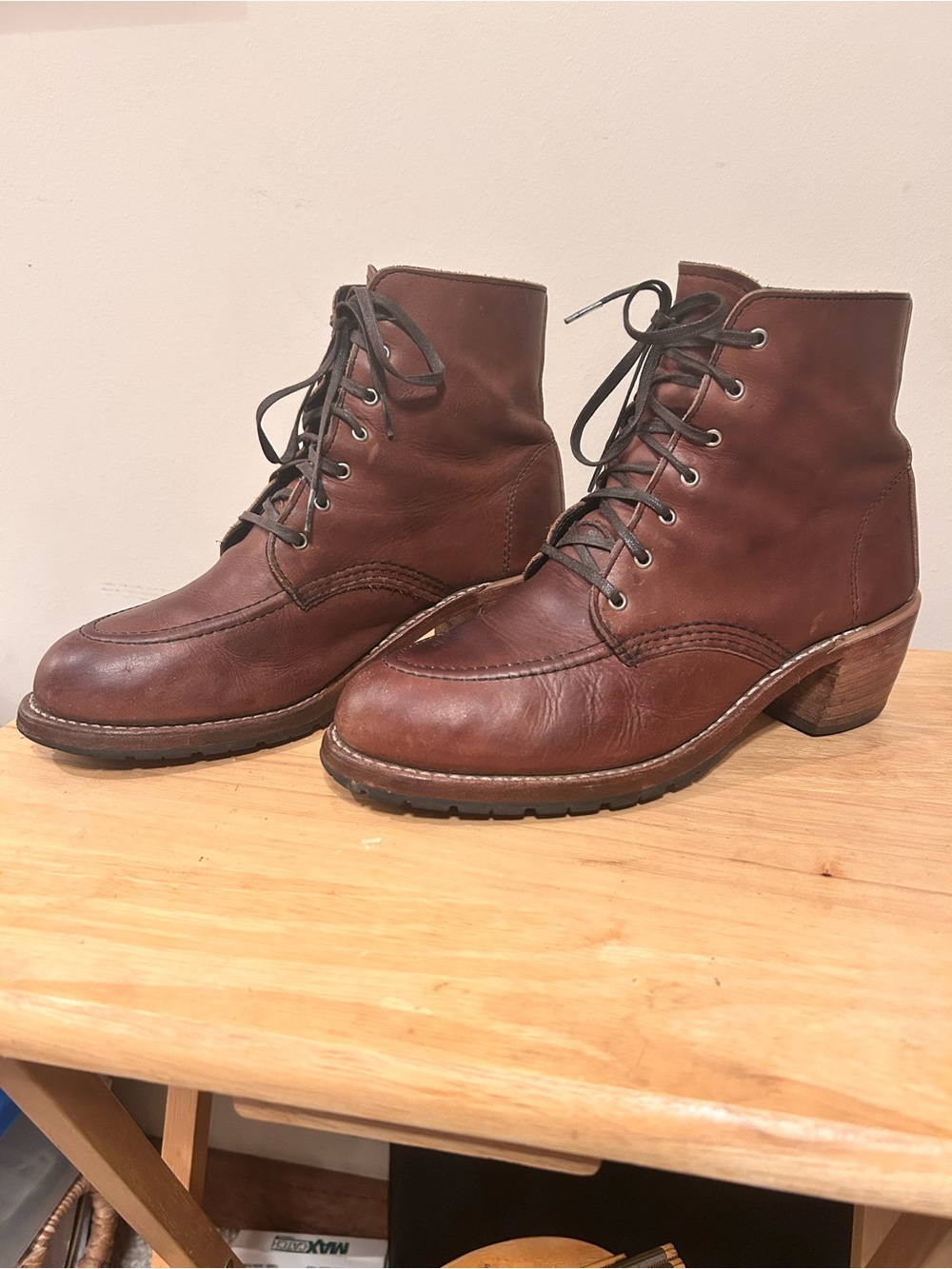 Red Wing Clara 3406 Heeled Boot in Amber Harness Leather Women’s Boots Size 10B - Picture 2 of 11